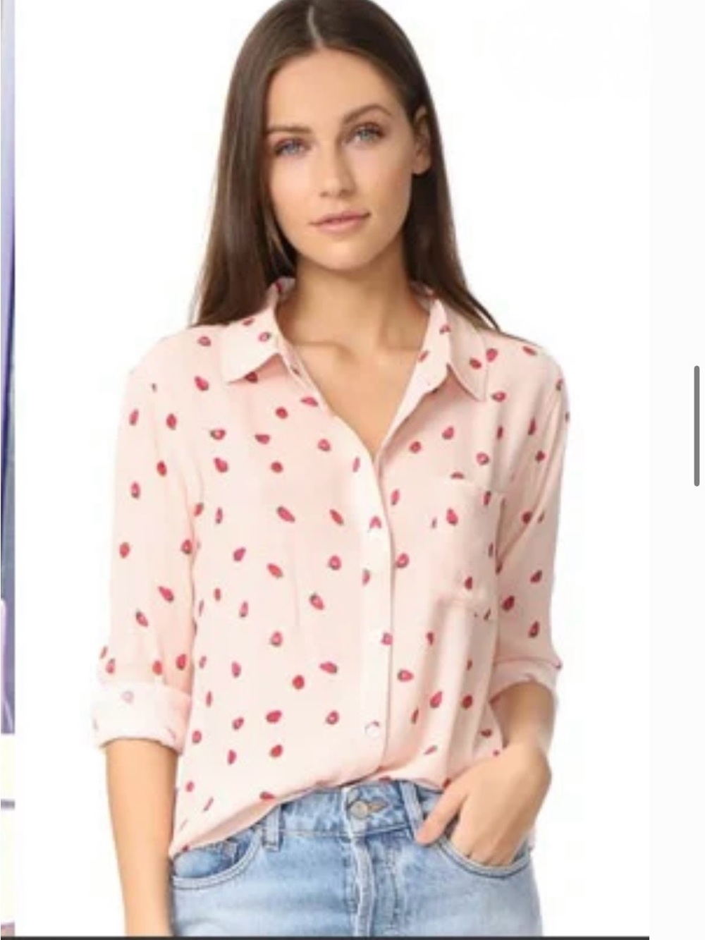Rails Rocsi Strawberries Button Down Shirt Size Medium